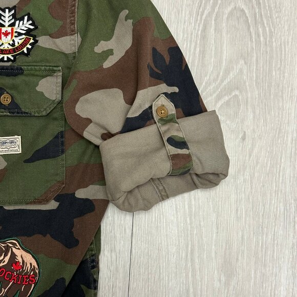 Denim & Supply Ralph Lauren Canada Patch Men's Camo Button-Up Shirt - Size Small - Picture 8 of 11